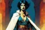 Placeholder: create a wildly imaginative full body portrait of an ethereal, otherworldly , ancient aged antediluvian Ravnos female vampire sorceress with extremely short hair in ragged ornate robes , in the comic book art style of Bill Sienkiewicz, Mike Mignola, and Jean Giraud Moebius, with highly detailed feminine facial features , finely drawn, colored and inked,