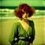 Placeholder: Clara bow on the beach, in the wind, autochrome