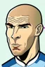 Placeholder: Zinedine Zidane French football player ,cartoon 2d