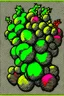 Placeholder: Vintage pop art style, grapes