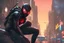 Placeholder: Miles morales in 8k nier automata drawing style, cyber suit them, cinematic mood, neon effect, close picture, rain, highly detailed, high details, detailed portrait, masterpiece,ultra detailed, ultra quality
