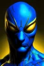 Placeholder: create a blue spider man with yellow eyes