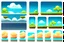 Placeholder: parallax clouds and sky background for 2d horizontal platformer