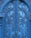 Placeholder: photo of a blue gothic gate,intricate details