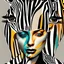 Placeholder: Zebra painting with a woman's face, inspired by Peter Griek, mesmerizing contemporary digital art, complex face, abstract portrait, inspired by Alan Tasso, abstract face, artistic digital art, trending digital art, sophisticated digital art, inspired by Igor Mursky, abstract surrealism masterpiece , by Laszlo Balog