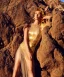 Placeholder: Isane pretty young woman "Top Model" in a stunning maximalist short transparent dark dress, vogue, 8k, ektar, joshua tree, fashion. golden hour cinematic, rebecca guay, frank frazetta.