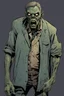 Placeholder: zombie, portrait, comic book, full body, standing, mean