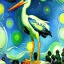 Placeholder:  stork Bird by Van Gogh