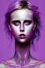 Placeholder: Danish singer MØ face, Abstract, purple tones,