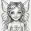 Placeholder: realistic FAIRY, adult, face view, cute, smile, beautiful, full view, realistic, coloring page, only draw lines, coloring book, clean line art, wildlife-inspired, kid style, –no sketch, color, –ar 3:4, white background, minimalistic black lines, 8k, minimal black color, low level black colors, coloring page, use pure black and white colors, avoid thick black colors, thin black line art, avoid colors, perfect shape, perfect clear lines, clear edges, white background,