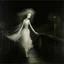 Placeholder: THE GHOST IS STILL DANCING AT NIGHT ON THE OLD COUNTRY BRIDGE. . Leonor Fini. Fiona Staples