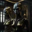 Placeholder: two exotic translucent grey alien in THE HOUSE OF MIRRORS, REFLECTIONS, extremely high quality high detail RAW color photo, beauty, luxury, GOLD-BLACK tones, glass textures, 3D mirror symmetry, ultra-photorealistic colors, Unreal Engine composition, cinematic color grading, ultra wide angle, deep depth of field, fog, surrealism