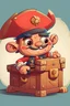 Placeholder: cartoon box pfp character detailed pirate