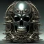 Placeholder: A MECHANICAL NON HUMAN SKULL AND PHALLIC SYMBOL DARK SLIMEY AND GIVING BIRTH SHARKS TEETH with a touch of H.R. Giger's biomechanical aesthetic. Hyperdetailed and rendered in 8k resolution, a true masterpiece. hyperdetailed intricately detailed Splash art action painting film noir photorealism psychedelic art telephoto lens aetherpunk horror post-apocalyptic VIVID IN COLOR