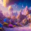 Placeholder: blue gold and violet landscape with multicolored crystals falling from the sky, full of details, smooth, bright sunshine，soft light atmosphere, light effect，vaporwave colorful, concept art, smooth, extremely sharp detail, finely tuned detail, ultra high definition, 8 k, unreal engine 5, ultra sharp focus