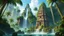 Placeholder: храмы древние индии каджухаро в джунглях пальмы скалы тропики водопады лианы руины фэнтези арт 8k