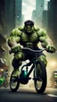 Placeholder: Hulk riding bicycle 9K image HD