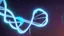 Placeholder: DNA double helix floating in space with the stars and planets