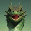 Placeholder: green dragon, dragon portrait, portrair, dragon head, dragon face, big eyes, smile, dragon with fathers, happy, 8k resolution, high-quality, fine-detail, fantasy, incredibly detailed, ultra high resolution, 8k, complex 3d render, cinema 4d