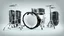 Placeholder: bass and drums, white background,