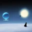 Placeholder: The mouse and the grim reaper discussing the future of the universe, on bubble world, art by Pixar and Magritte