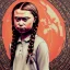 Placeholder: portrait of Greta Thunberg aboriginal