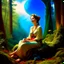 Placeholder: woman relaxing in the forest