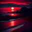 Placeholder: Beautiful dark red sunset over the sea shore at night, intricate, amazing, beautiful, realistic, ultra-high resolution, wide angle, depth of field, dynamic lighting –ar 1:2 –v 5