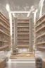 Placeholder: A modern library. Robotic book delivery, everything is automated. Cutting-edge library interior design. Everything is drawn in detail, in high resolution. 8k