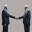 Placeholder: Two faceless presidents shaking hands