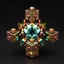 Placeholder: a julia set 3d fractal made of small metallic random color cubes