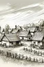 Placeholder: sketch of a village