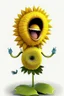 Placeholder: cheery sunflower avatar singing full body