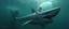 Placeholder: prehistoric shark fish ogre santa gremlin beneath kayak