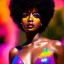 Placeholder: full body shot, masterpiece, best quality, family of three, dark skinned, sparkling eyes, fluorescent skin, colorful makeup, afro, highly detailed body, sun light, 4K, RAW, depth of field, high contrast, realistic details, 24mm