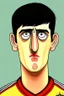 Placeholder: Thibaut Courtois Belgian football player ,cartoon 2d