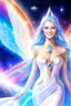 Placeholder: cosmic woman angels smile,admiral ufo high commander from the future, one fine whole face, crystalline skin, expressive blue eyes,rainbow, smiling lips, very nice smile, costume rainbow pleiadian, Beautiful tall woman pleiadian Galactic commander, ship, perfect datailed golden galactic suit, high rank, long blond hair, hand whit five perfect detailed finger, amazing big blue eyes, smilling mouth, high drfinition lips, cosmic happiness, bright colors rainbow, blue, pink, gold, jewels, realist,8k