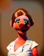 Placeholder: waitress woman muppet head, skin body, real photo, concept art, retro style, smooth, unreal engine 5, god lights, ray tracing, RTX, lumen lighting, ultra detail, volumetric lighting, 3d.