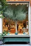 Placeholder: a eucalyptus tree grove-themed retail window display