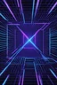 Placeholder: Blue purple neon laser square technology background illustration