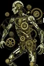 Placeholder: mechanical man punk cypher dancing detailed cogs and screws leonardo da vinci style detail STYLE OF Hiroshi Nagai