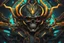 Placeholder: grendel skull machine in 8k solo leveling shadow artstyle, spider them, neon effect, magic circle, full body, apocalypse, cover eyes, intricate details, highly detailed, high details, detailed portrait, masterpiece,ultra detailed, ultra quality