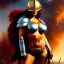 Placeholder: portrait ' Sexy Extra busty Power Girl naked ',ancient metal armor and Helmet ,painting by gaston bussiere, greg rutkowski, yoji shinkawa, yoshitaka amano, tsutomu nihei, donato giancola, tim hildebrandt, oil on canvas, cinematic composition, extreme detail,fit full head inside picture,16k