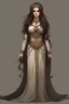 Placeholder: full body portrait of Cynara, the antagonist of a youth novel; she is a patron but became mean after a stroke of faith, she is beautiful and has long dark hair, her appearance is like a greek goddess