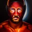 Placeholder: ultra detailed fullbody Portrait in oil on canvas of Ironmonger ,intense stare,extremely detailed digital painting, extremely detailed face, Glowing red eyes, mystical colors ,perfectly centered image, perfect composition,rim light, beautiful lighting, 8k, stunning scene,extremely sharp detail, finely tuned detail, ultra high definition raytracing, in the style of Simon Bisley and robert e howard and Luis Royo and and Ohrai Noriyoshi