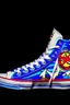 Placeholder: A converse sneaker, superman animation all over sneaker