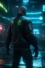 Placeholder: 4k full realism, full details, full lights, combattant MMA cyberpunk