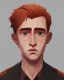 Placeholder: Portrait of a scruffy and scrawny ginger 20 year old man