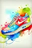Placeholder: nike sneakers poster for wall wattercolor, "have a nike day" text
