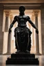 Placeholder: black marble statue of a greek god with glowing chakras emanating from microscopic cracks in the marble